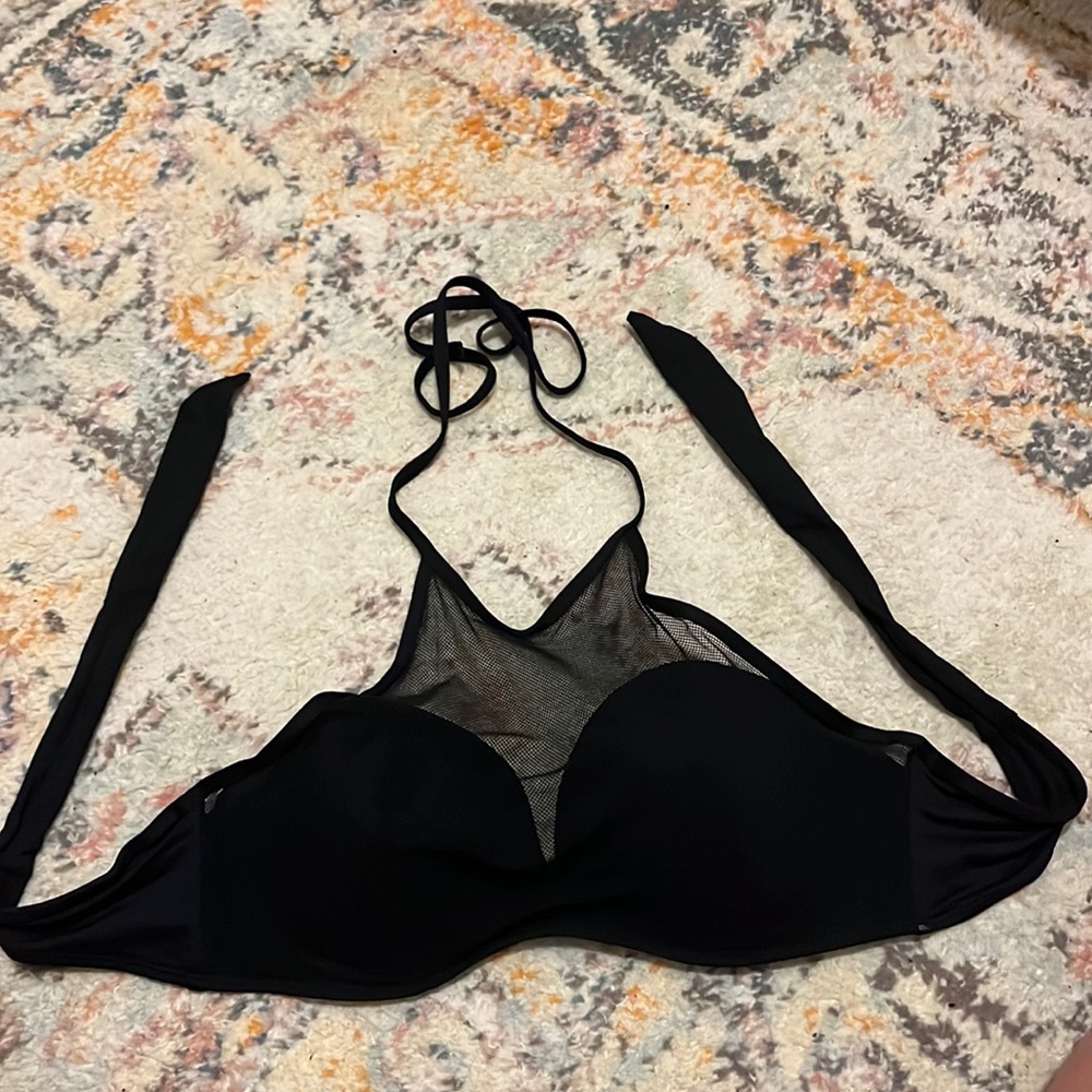 Ardene black mesh bikini top